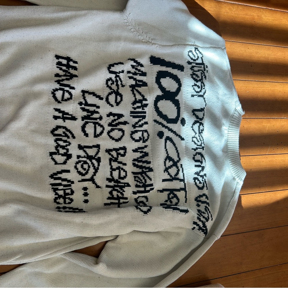 Stussy Off-White Crewneck Sweater for Men - Picture 6 of 7